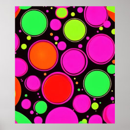 Poster Neon Dot Party