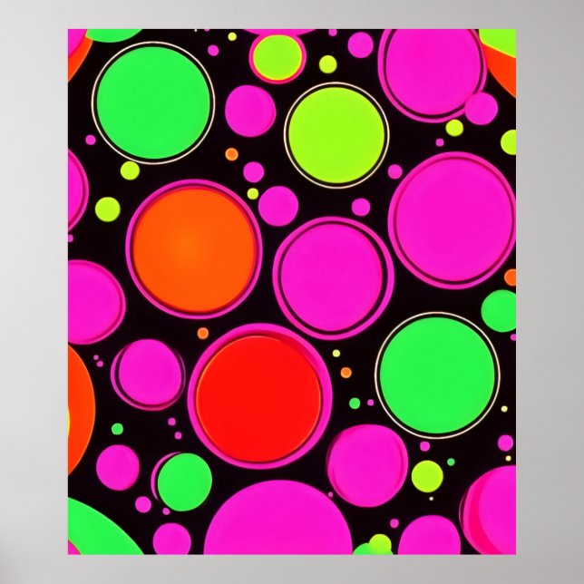Poster Neon Dot Party (Frente)