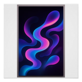 Pôster Neon Dreams Posters Abstratos| Moderno Colorido
