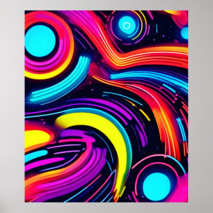 Poster Neon Dreamscape Art