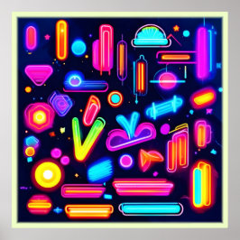 Poster Neon Dreamscape Symphony