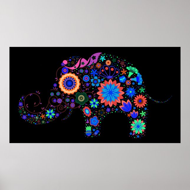 Poster Neon Elephant (Frente)