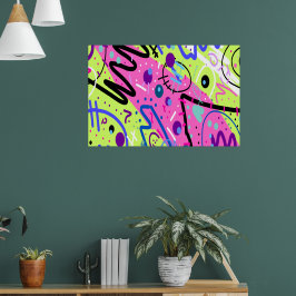 Poster Neon Feelings Abstrato Art