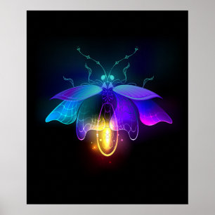 Poster Neon Firefly a preto