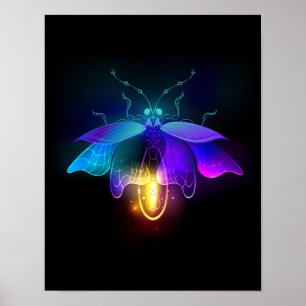Poster Neon Firefly a preto