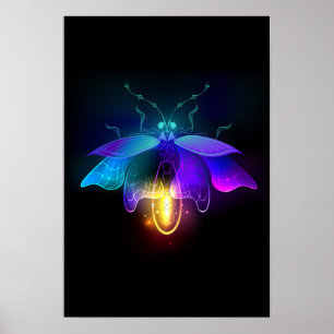 Poster Neon Firefly a preto