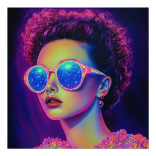 Pôster Neon Galaxy Glamor