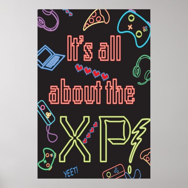 Poster Neon Gamer (Frente)