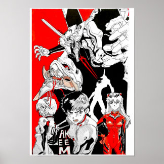 Poster Neon Genesis Evangelion fanart @Akeemakart
