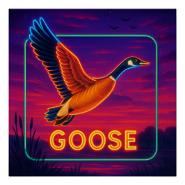 Pôster Neon Goose Poster