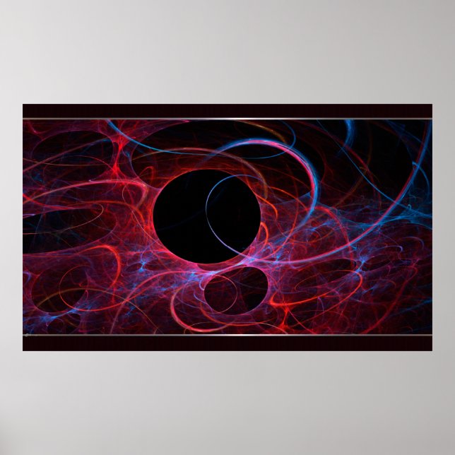 Poster Neon Gravity Flame Fractal (Frente)