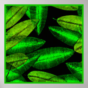 Poster Neon Green deixa Comprar de arte agora