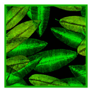Pôster Neon Green deixa Comprar de arte agora