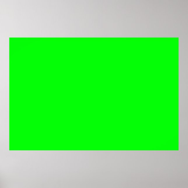 Poster neon green screen, bright solid zoom background (Frente)