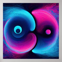 Neon Harmony: Uma Interpretação Moderna de Yin Yan