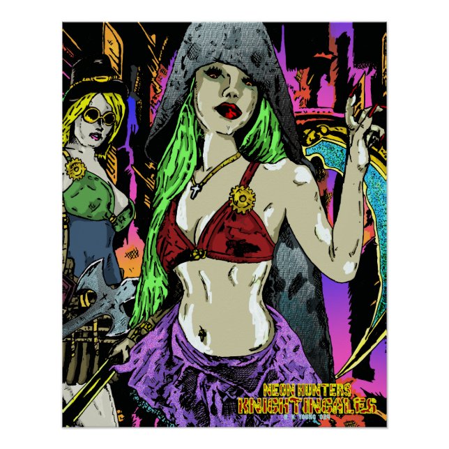 Pôster Neon Hunters (Frente)