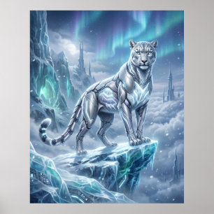 Poster Neon Leopardo-da-Nevada Geleira Spire