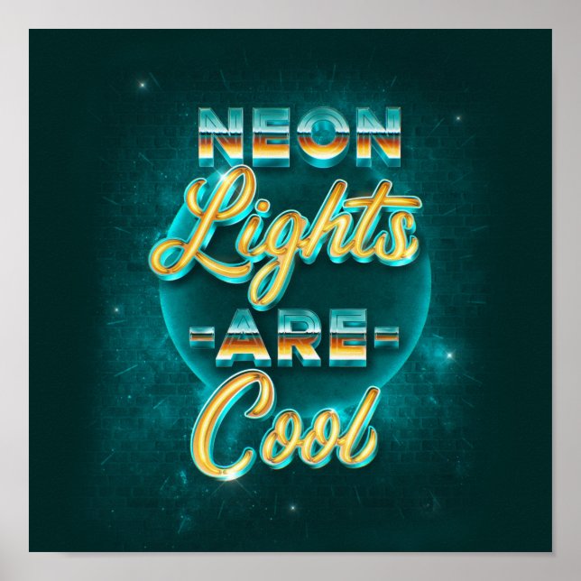 Poster Neon Lights Square (24x24) (Frente)