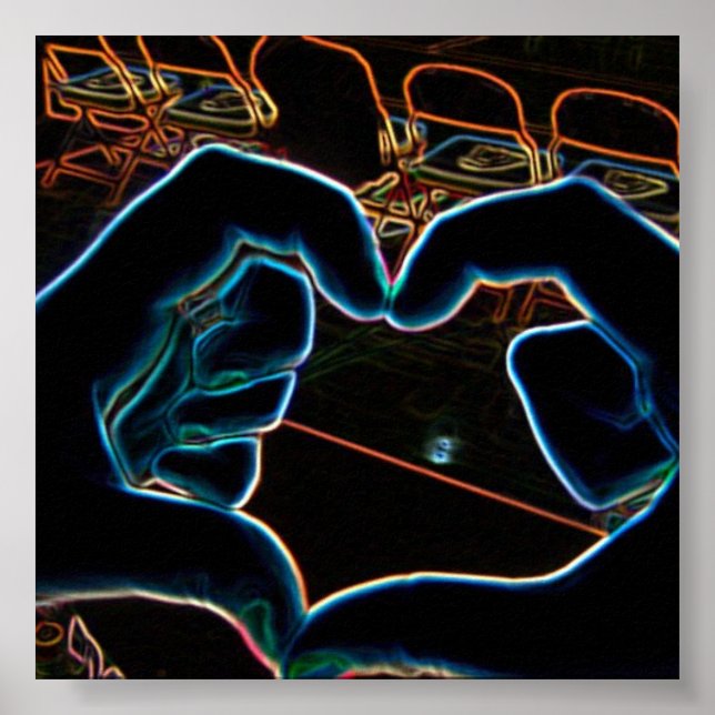 Pôster Neon Love (Frente)