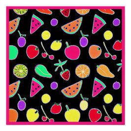 Pôster Neon Magic Tropic Radiante