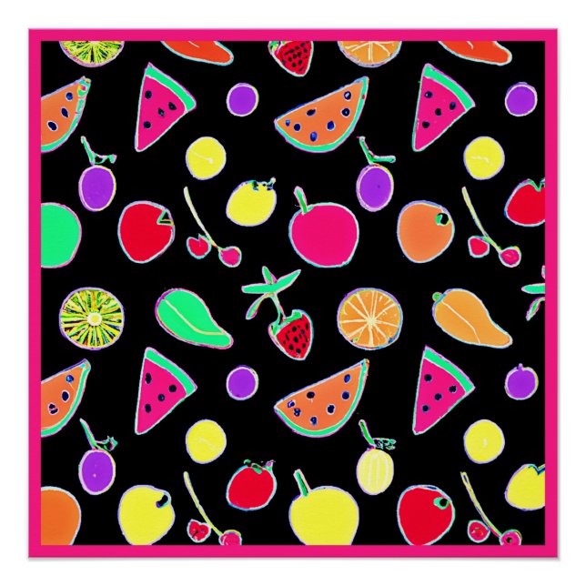 Pôster Neon Magic Tropic Radiante (Frente)