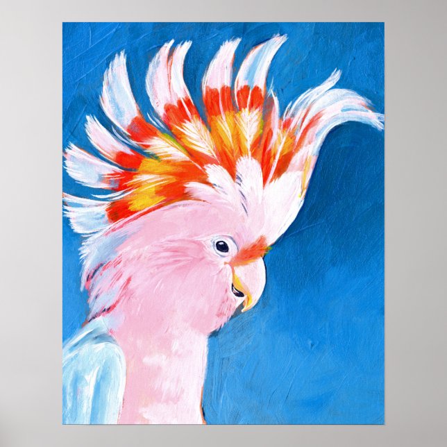 Poster Neon Mohawk - Cockatoo Rosa (Frente)