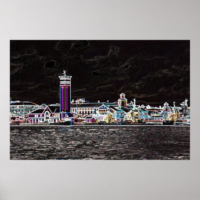 Pôster Neon Nassau (Frente)