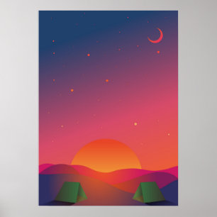 Poster Neon Night Sky Neon Artista Neon Led Sinais Neon G