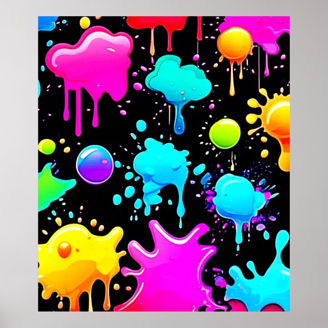 Poster Neon Paint Drives Design (Frente)