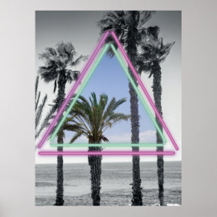 Poster Neon Palm