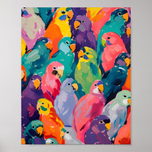 Poster Neon Parrots 🦜