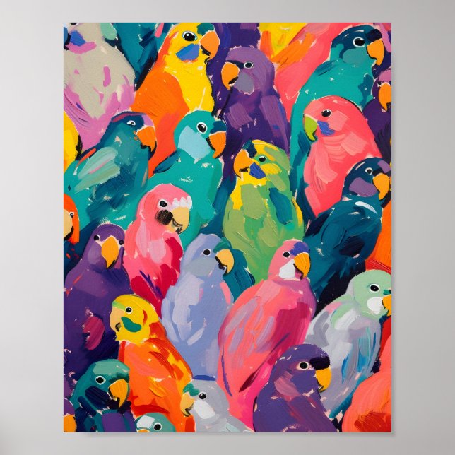 Poster Neon Parrots 🦜 (Frente)