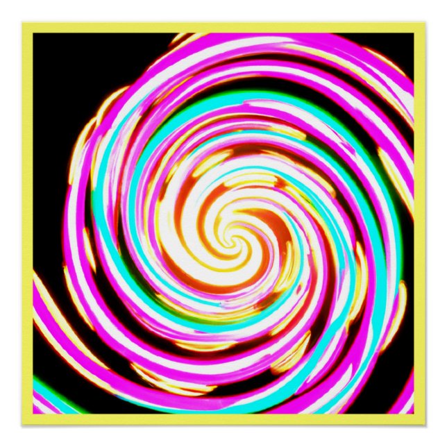 Pôster Neon Pattern Trabalho de arte (Frente)