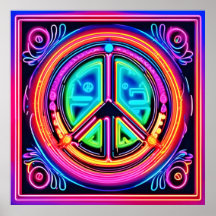 Neon Peace Mandala