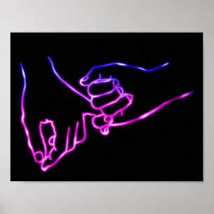 Poster Neon Pinky Promete Uma Arte Mínima Simples