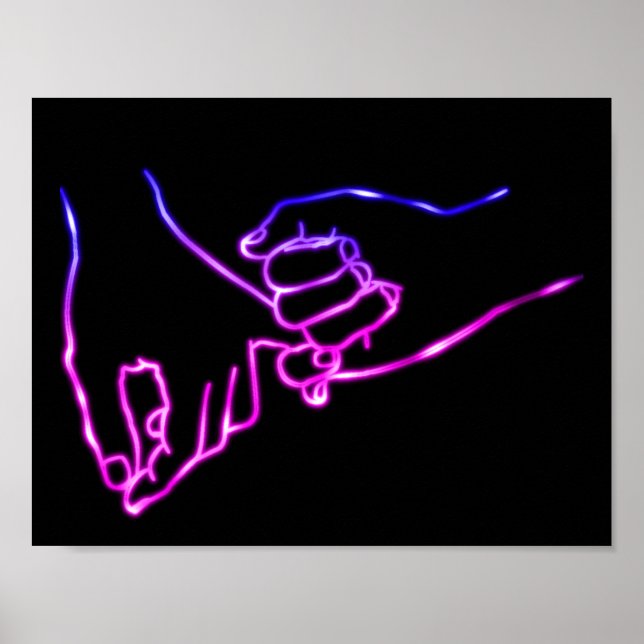 Poster Neon Pinky Promete Uma Arte Mínima Simples (Frente)