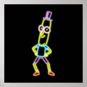 Poster Neon Poopybutthole