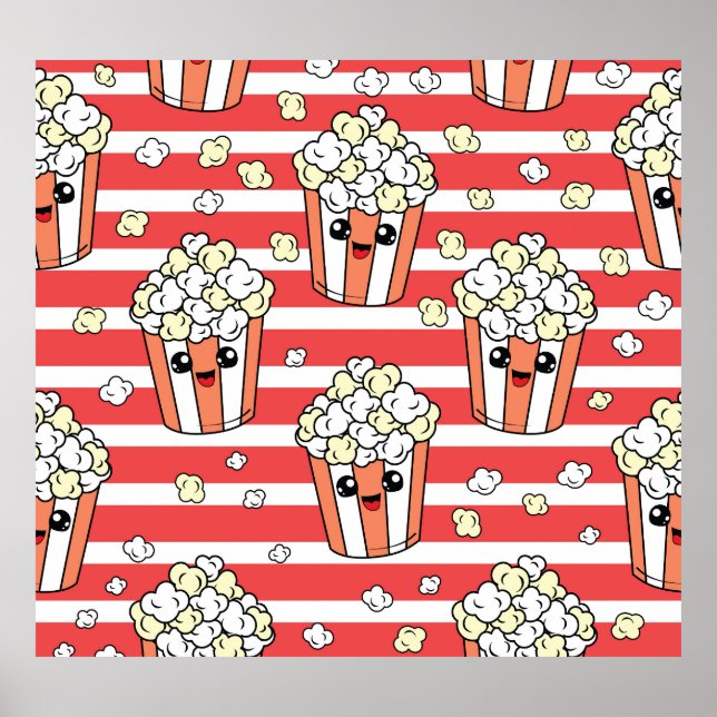 Poster Neon Popcorn Kids Patterno (Frente)