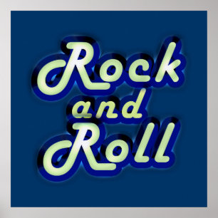 Pôster Neon Rock and Roll