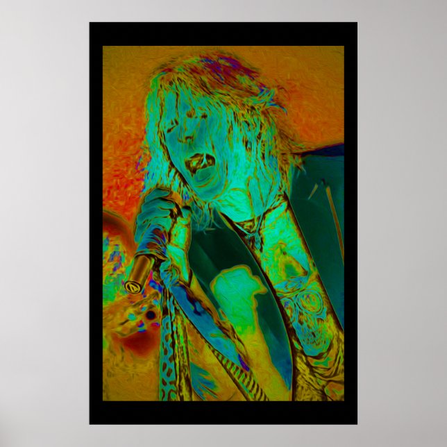 Poster Neon Rock Singer (Frente)