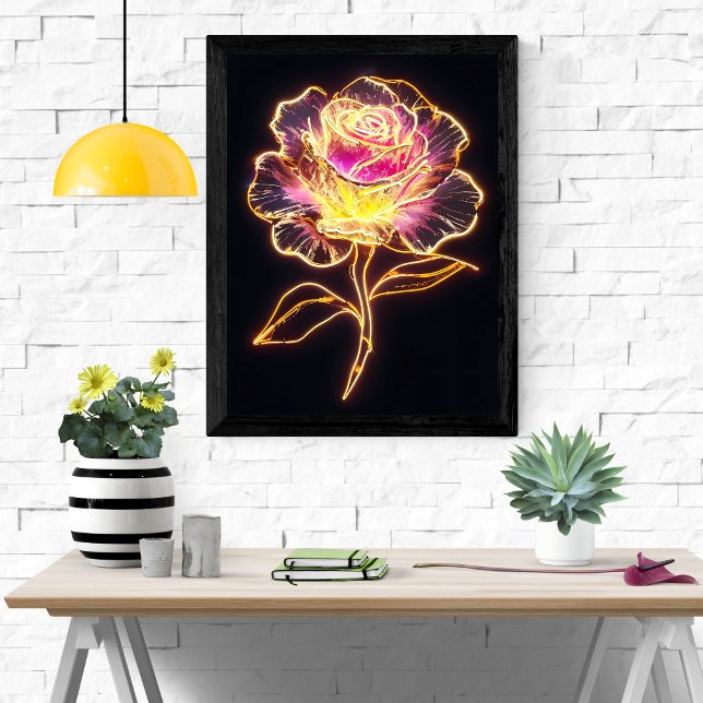 Poster Neon Rosa (Criador carregado)
