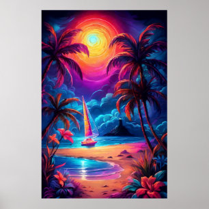 Poster Neon Seaside Beacon 2