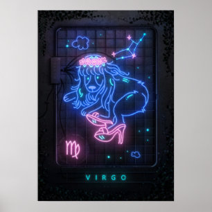 Poster Neon Sinal Virgo