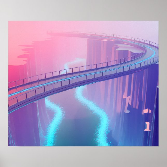 Poster Neon Skybridge Dreamscape (Frente)