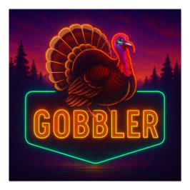 Pôster Neon Turkey Poster
