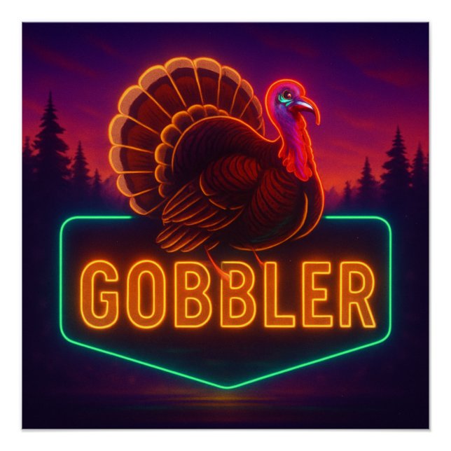 Pôster Neon Turkey Poster (Frente)