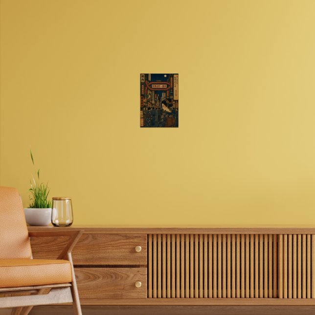 Poster Neon Ukiyo Nightscape (Sala de Estar 2)