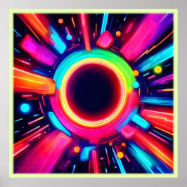 Poster Neon Vortex de Arte Leve