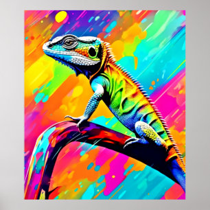 Poster Neonscale Lizard