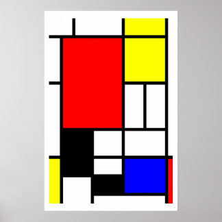 Poster Neoplasticismo estilo mondriano